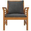 vidaXL Sofa Chair Set of 2 Dark Grey Solid acacia wood Standard