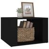 vidaXL Bedside Table Black Engineered Wood Medium Bedside Table