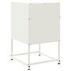 vidaXL Bedside Cabinet Set of 2 White Steel 14.2 x 15.4 x 23.8 in