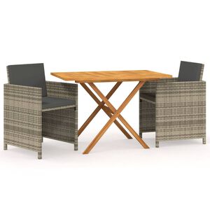 vidaXL Garden Dining Set Grey, Anthracite