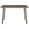 vidaXL Garden Coffee Table Grey PE rattan, powder-coated steel Compact