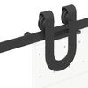 vidaXL Sliding Door Hardware Kit 78.7 " Steel Black