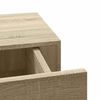 vidaXL Drawer Shelf Oak MDF, metal Medium Wall mounting Drawer Shelf