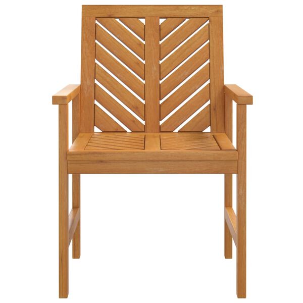 vidaXL Garden Dining Chair Set of 4 Natural wood Solid acacia wood
