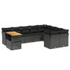 vidaXL Garden Sofa Set Black