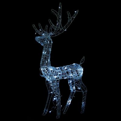 vidaXL Acrylic Reindeer Christmas Decorations 2 pcs 47.2" Cold White