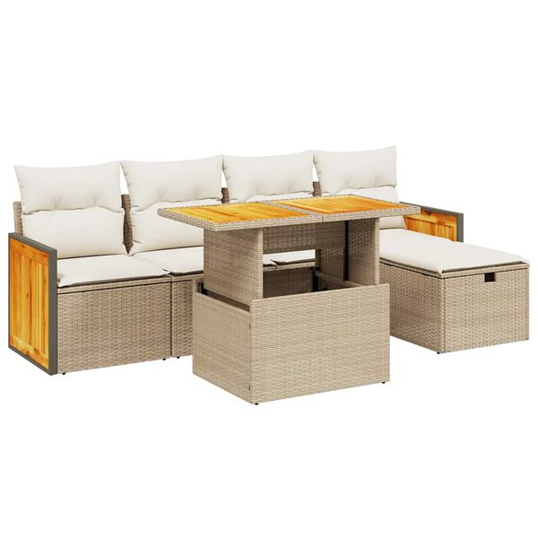 vidaXL Garden Sofa Set Beige