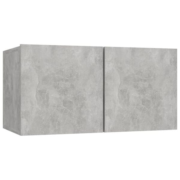 vidaXL TV Cabinet Set Concrete Grey Engineered Wood 4 Piece Set