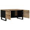 vidaXL Coffee Table Natural wood and black Solid mango wood, engineered wood