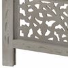 vidaXL Hand carved 4-Panel Room Divider Gray 63"x65" Solid Mango Wood