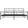 vidaXL Bed Frame Black Powder-coated steel 78.7x78.7 in Bed Frame
