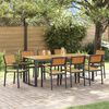 vidaXL Garden Dining Set 9 pcs Black and brown