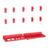 vidaXL 39 Piece Storage Bin Kit with Wall Panels Red and Black