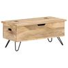 vidaXL Chest Natural wood Solid mango wood, Steel Medium Chest