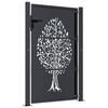 vidaXL Garden Gate Anthracite 39.4x59.1" Steel Tree Design