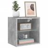 vidaXL Bedside Cabinet Concrete grey Engineered wood, glass Medium