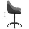 vidaXL Office Chair Black Velvet (100% polyester), black powder-coated steel