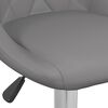 vidaXL Bar Stool Set of 2 Gray Faux leather, chrome steel Adjustable