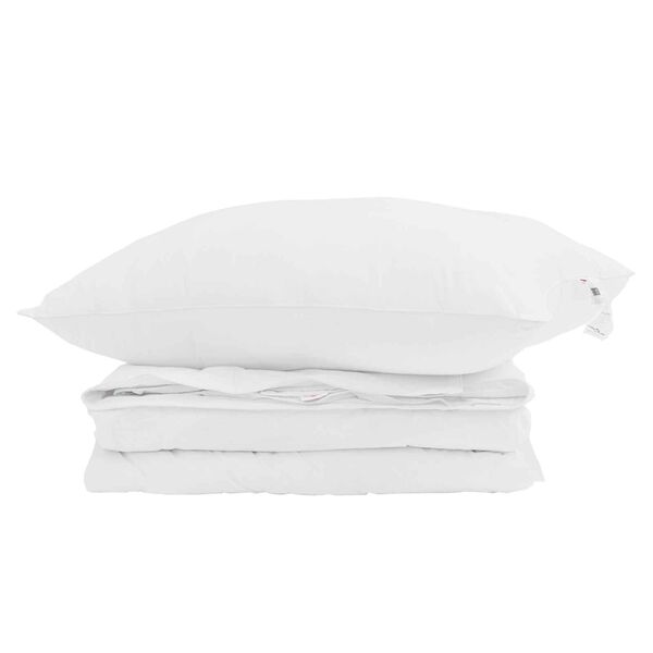vidaXL 2-in-1 Duvet with Pillow 2 pcs White Down Feather