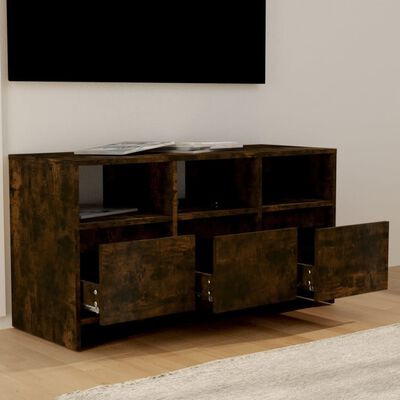 vidaXL TV Stand Smoked Oak 40.2"x14.8"x20.7" Engineered Wood