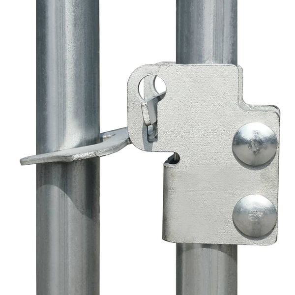 vidaXL Chicken Cage Silver frame, Grey roof