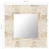 vidaXL Mirror White Solid Mango Wood 19.7x19.7 in Decorative Inlays