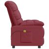 vidaXL Massage Chair Wine red Polyester, metal, solid wood, plywood