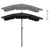 vidaXL Garden Parasol Black Polyester 78.7 x 51.2 in Collapsible