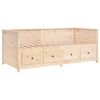 vidaXL Day Bed Natural Wood Solid Pine Wood 39.4 x 78.7 in Day Bed