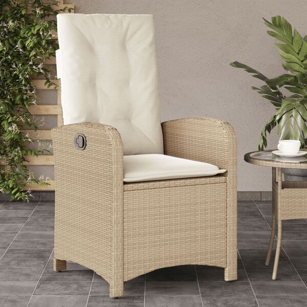 vidaXL Reclining Garden Chair Set of 2 Beige