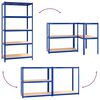 vidaXL 5-Layer Storage Shelf Blue Steel&Engineered Wood