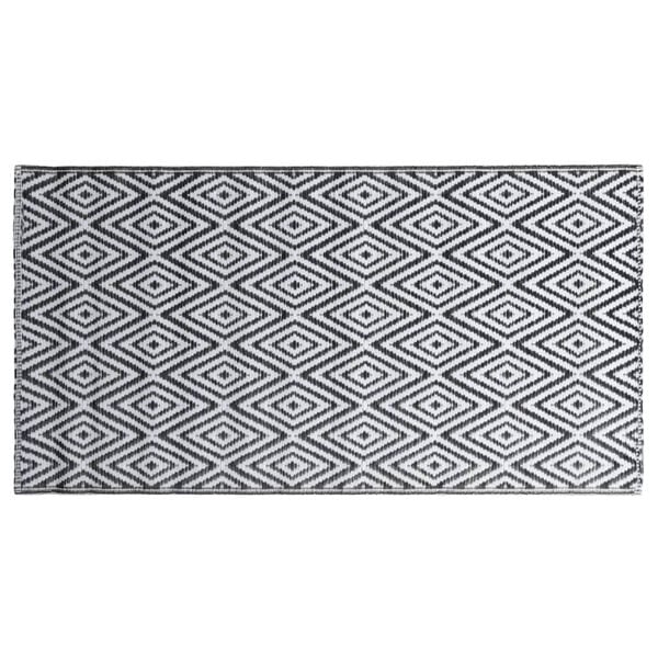 vidaXL Outdoor Carpet White and Black Polypropylene 31.5 x 59.1 in