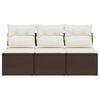 vidaXL Garden Sofa Brown, Cream White