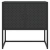 vidaXL Sideboard Black Steel Medium Levelers Modern Sideboard