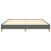 vidaXL Bed Frame Dark Gray 100% Polyester, Plywood, Engineered Wood King