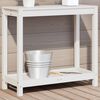 vidaXL Potting Table White Solid pine wood 32.5 x 13.8 x 29.5 in