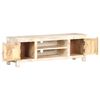 vidaXL TV Cabinet Whitewashed Acacia Solid Acacia Wood Medium TV Cabinet