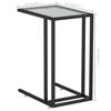 vidaXL Side Table Transparent and Black