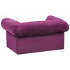 vidaXL Dog Sofa Burgundy Plush, solid pinewood 29.5 x 19.7 x 15 in