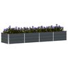 vidaXL Planter Anthracite 125.98 x 31.50 x 17.72 in Steel