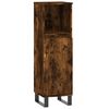 vidaXL Bathroom Furniture Set Smoked oak Engineered wood, iron Medium