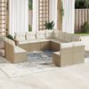 vidaXL Garden Sofa Set Beige, Cream White