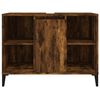 vidaXL Sink Cabinet Smoked Oak Engineered wood, metal Medium