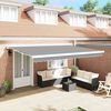 vidaXL Awning Frame White 177.17 x 118.11 in Aluminium