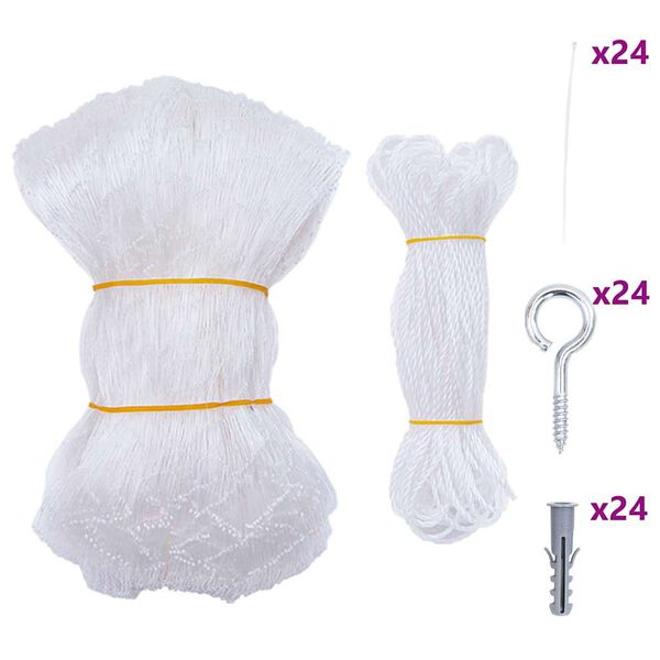 vidaXL Cat Net Transparent Nylon 12 x 3 ft UV-resistant materials