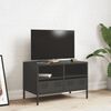 vidaXL TV Cabinet Black Cold-rolled steel Medium Adjustable Feet
