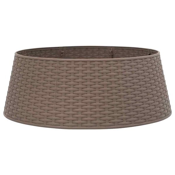 vidaXL Christmas Tree Skirt Brown Polypropylene Medium