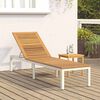 vidaXL Sun lounger Reclining Gray 200 x 55 x 35cm Solid Acacia wood