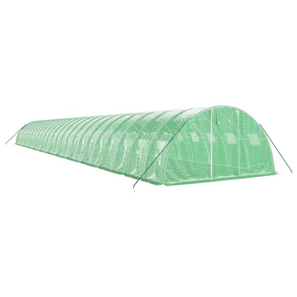 vidaXL Greenhouse Green Polyethylene and galvanized steel Large