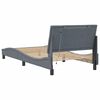 vidaXL Bed Frame Dark grey Velvet, Metal, Solid Pine Wood, Plywood Twin